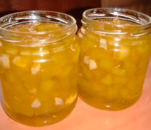 Кабачковое варенье с апельсинами и лимонами. Приготовление варенья на зиму кусочками. Рецепт с фото.