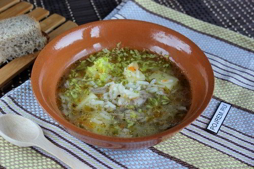 Рисовый суп с курицей - рецепт с фото.