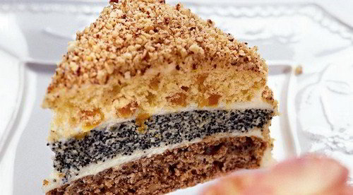 Торт с тремя разными коржами - кулинарный рецепт.